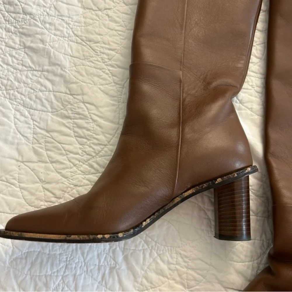 Tamara‎ Mellon Brown Leather Heeled Riding Boots - Picture 3 of 8